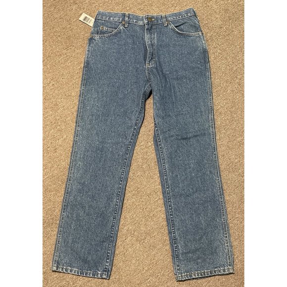 Vintage 80s Mens 34x30 Lee Riders Straight Leg Reg Fit Union Made Denim Jeans - Picture 3 of 12